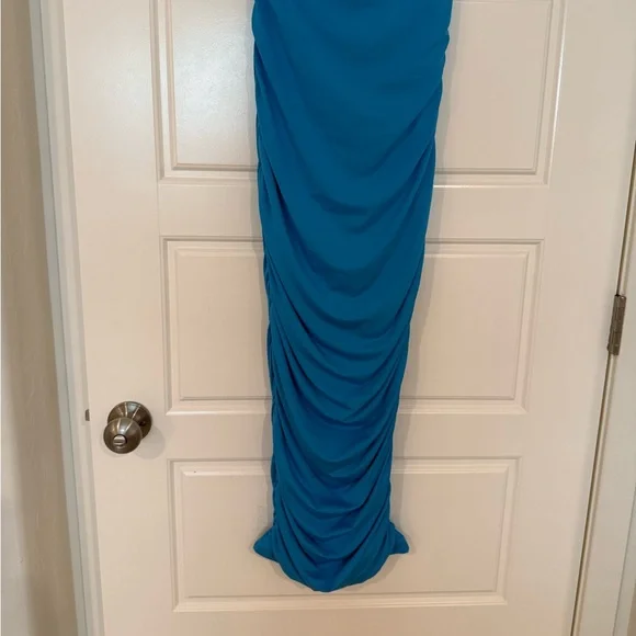 Superdown mallory high neck dress Blue Small - Picture 4 of 6